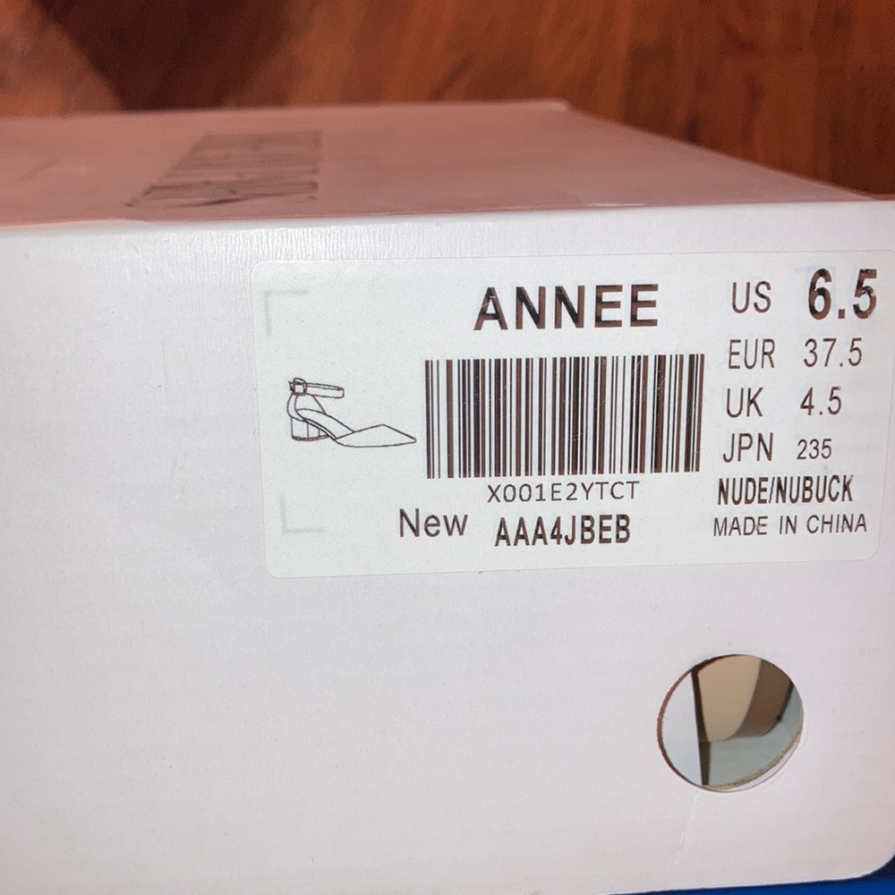 Dreampairs tan nude heels with ankle strap and point toe - Picture 5 of 5